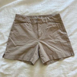Old Navy Pixie Shorts - size 8. High Waisted 5-inch inseam in Khaki